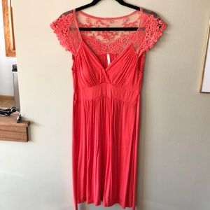 Coral Lace Dress!
